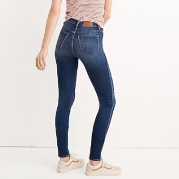 Madewell 10" High-Rise Skinny Jeans in Danny Wash: TENCEL Denim Edition sz 26 - Picture 2 of 6